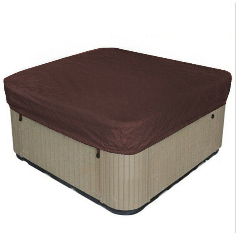foto del prodotto sollbry copertura per spa da esterno, copertura quadrata per spa, copertura impermeabile per spa, tessuto in poliestere 190t, antipolvere e