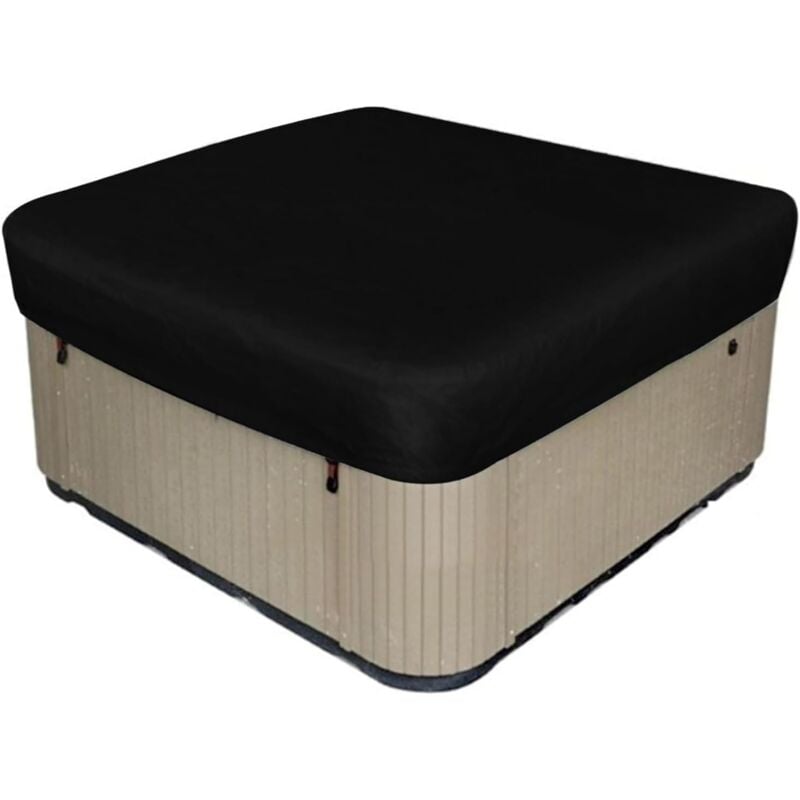 foto del prodotto sollbry copertura per vasca idromassaggio quadrata impermeabile e resistente alle intemperie, protezione uv resistente nero, 218 x 218 x 30 cm 