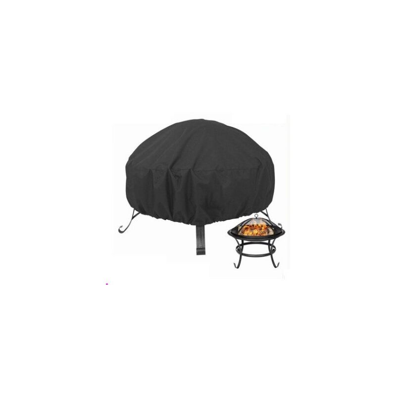 foto del prodotto sollbry copertura rotonda per braciere, con coulisse, impermeabile, antivento, resistente ai raggi uv, in tessuto oxford, 80 x 65 cm, per forno,