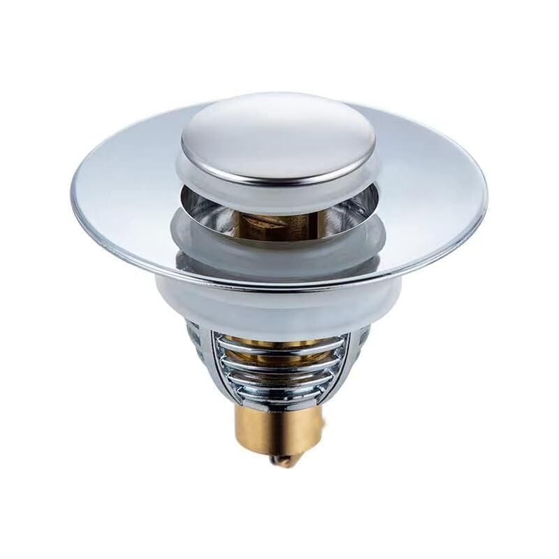 foto del prodotto sollbry coprilavello in acciaio inox, scarico universale antiodore per lavello con guarnizione in silicone e tappo per doccia con filtro