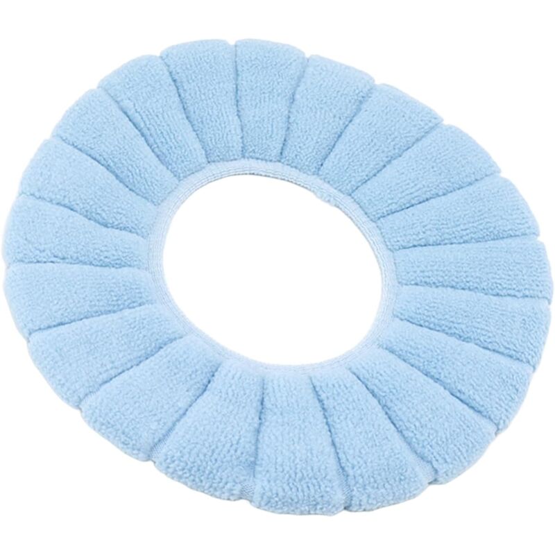 foto del prodotto sollbry copriwater morbido e spesso, 2 pezzi, per il bagno, comodo cuscino di ricambio per il sedile del water, lavabile, riutilizzabile e