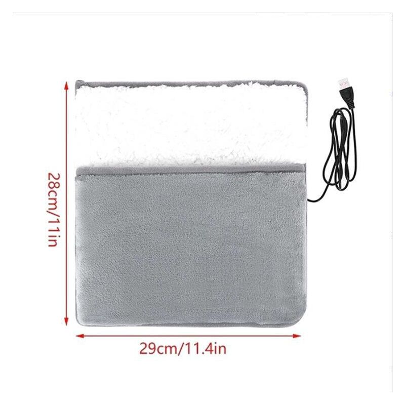 foto del prodotto sollbry cuscinetto riscaldante da 29 x 28 cm, scaldapiedi elettrico usb da 5 v, riscaldamento rapido, scaldamani piedi invernale lavabile per casa,