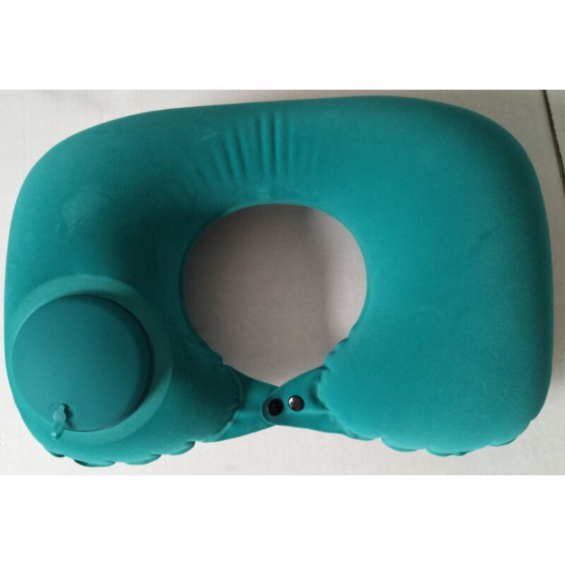 foto del prodotto sollbry cuscini da viaggio, cuscino gonfiabile portatile a forma di u per il collo, cuscino gonfiabile automatico a pressione manuale per aerei,