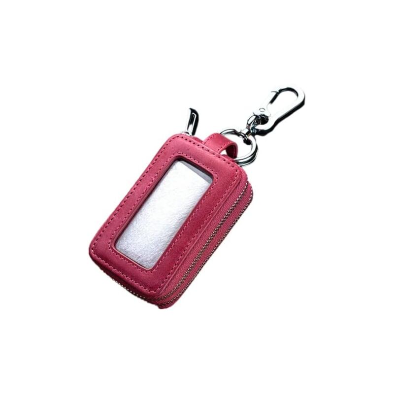 foto del prodotto sollbry custodia portachiavi auto in pelle alla moda per uomo e donna, custodia portachiavi auto multifunzionale a doppio strato universale di