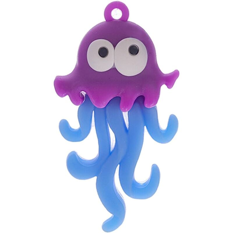 foto del prodotto sollbry decorazioni galleggianti per acquari, pesci in silicone per abbellire l acquario, viola, polpo