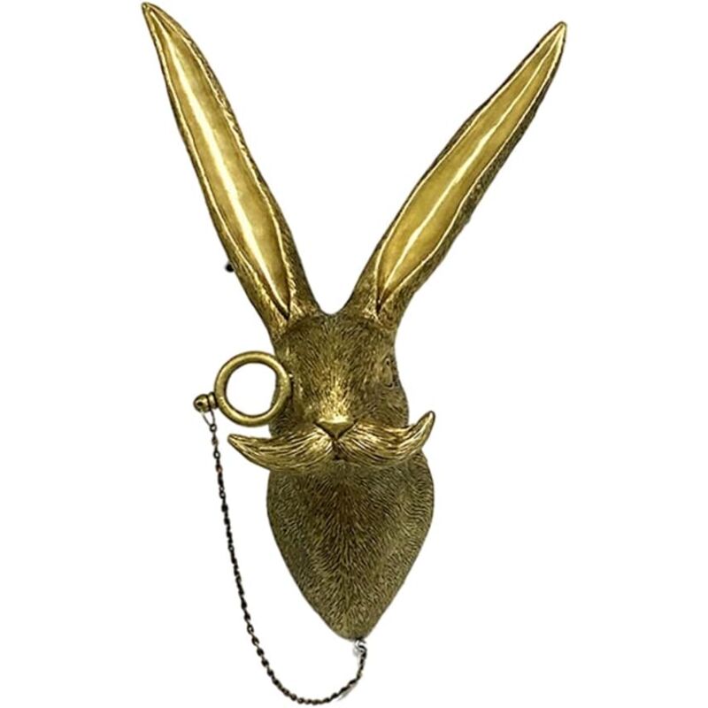 foto del prodotto sollbry decorazioni murali a forma di testa di animale, sculture in bronzo da appendere alla parete, ornamenti da appendere alla parete, sfondo per