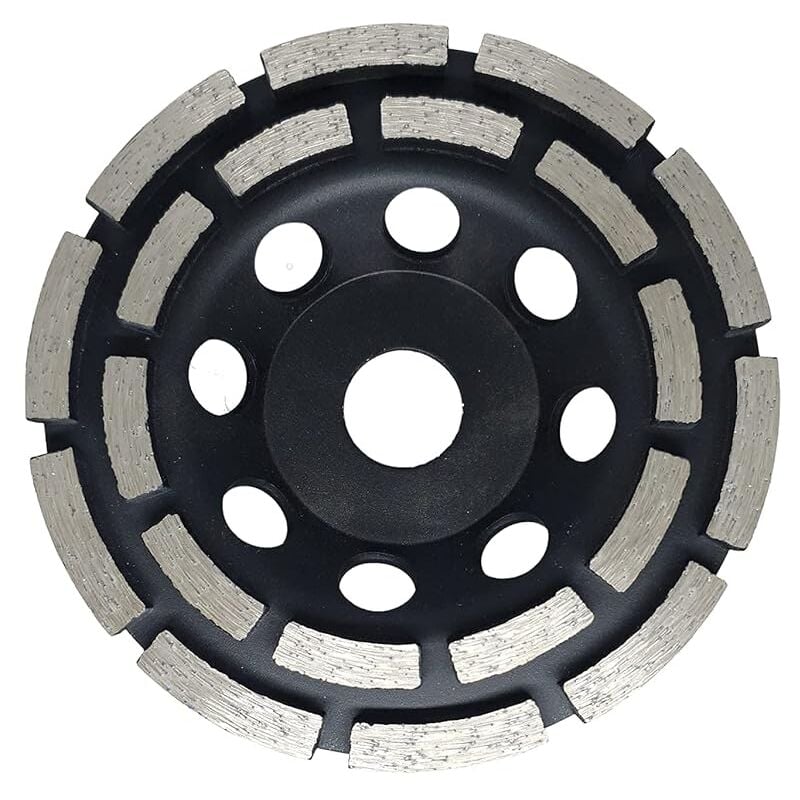 foto del prodotto sollbry disco abrasivo diamantato per levigatura e smerigliatura, mola abrasiva diamantata a doppia fila da 125 mm x 22,23 mm, per la levigatura di
