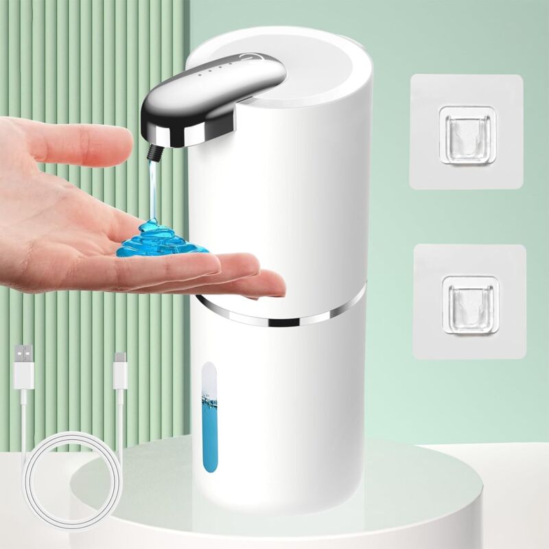 foto del prodotto sollbry distributore automatico di sapone 380 ml distributore di sapone elettrico a parete con sensore di schiuma 4 posizioni