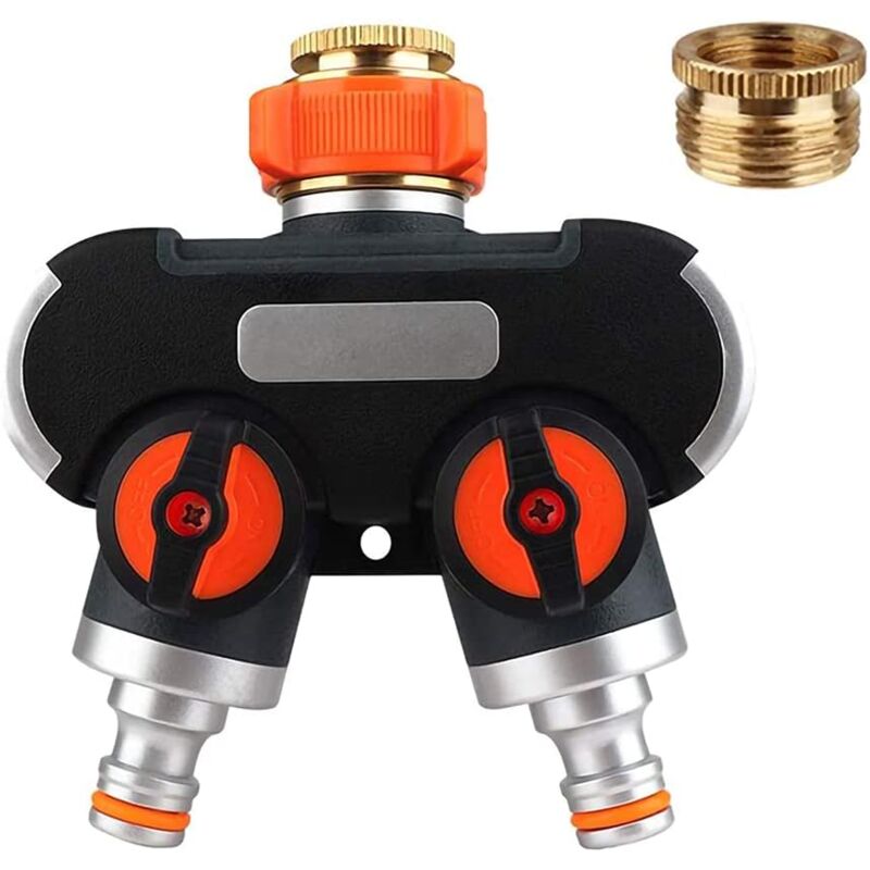 foto del prodotto sollbry distributore d acqua a y da 3 4 e 1 2 con adattatore per rubinetto per irrigazione giardino, lavaggio, animali domestici, flusso d acqua