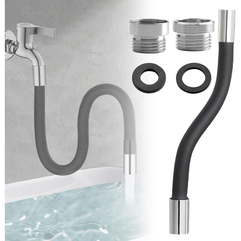 foto del prodotto sollbry estensione per rubinetto girevole a 360 , 30 cm, aeratore per rubinetto a risparmio idrico, ugello per rubinetto, spruzzatore girevole per