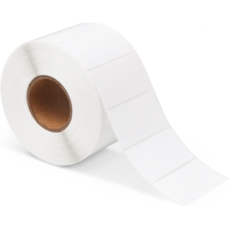 foto del prodotto sollbry etichette adesive, 1 rotolo da 1000 etichette autoadesive bianche semplici, etichette autoadesive da 60 x 30 mm per la stampa di indirizzi