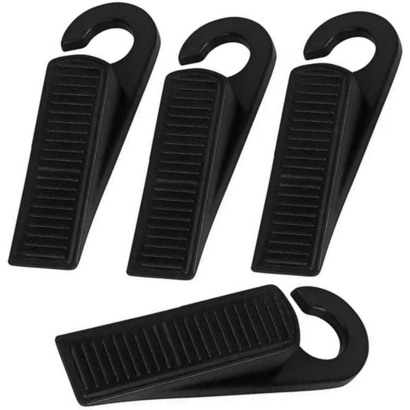 foto del prodotto sollbry fermaporta, 4 pezzi, cuneo per porta, fermaporta, fermaporta, per la protezione di porte e pareti, 134,53 cm nero 
