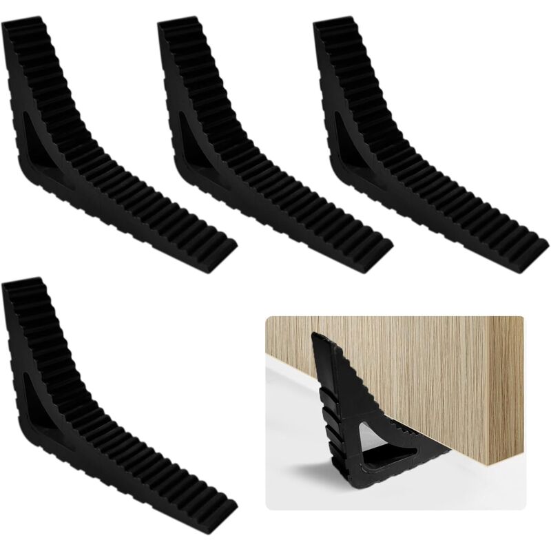 foto del prodotto sollbry fermaporta da 4 pezzi, cuneo per porta da pavimento, fermaporta da pavimento con angoli multipli, fermaporta portatile per finestre, adatto