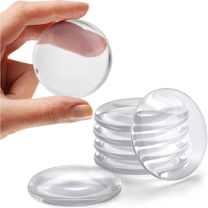 foto del prodotto sollbry fermaporta da parete, 8 pezzi, fermaporta adesivi trasparenti, fermaporta in silicone con potente fermaporta per ante di armadi, cucina,