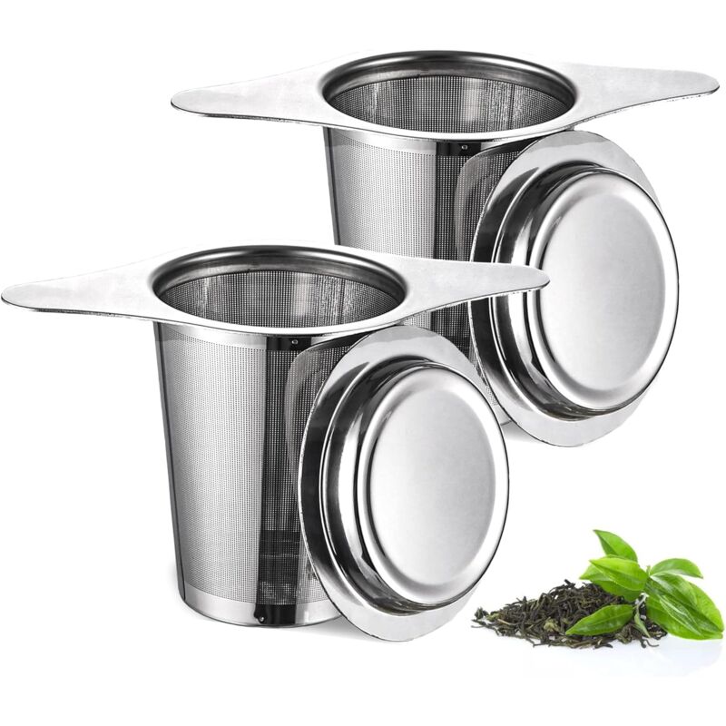 foto del prodotto sollbry filtri per il t con manici e coperchio, infusore per il t , filtro per il t per tazza, colino per il t , infusore per il t , tazza con