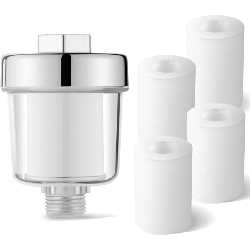 foto del prodotto sollbry filtro anticalcare per doccia filtro per acqua doccia con 5 cartucce filtranti ispessite per una filtrazione efficace delle impurit 