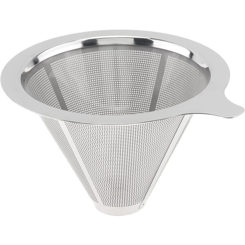 foto del prodotto sollbry filtro per caff in acciaio inox, filtro per caff riutilizzabile senza carta, caffettiera a cono in metallo riutilizzabile per una tazza