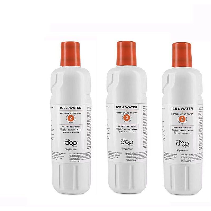 foto del prodotto sollbry filtro per l acqua del frigorifero fllter2 d2, cartuccia filtro frigorifero, 3 pezzi