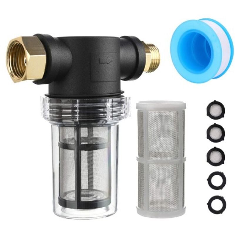 foto del prodotto sollbry filtro per tubo di ingresso dell acqua per idropulitrice, filtro per sedimenti in linea