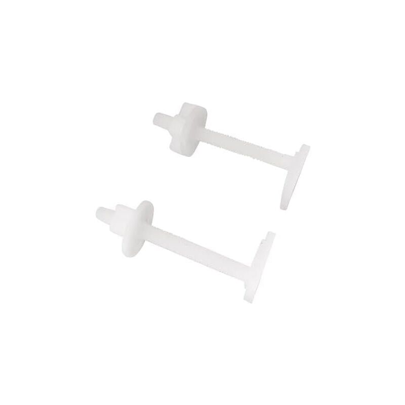 foto del prodotto sollbry fissaggio del sedile del wc con 2 viti a testa quadrata e 2 dadi in plastica ideale per sostituire o installare un sedile del wc in modo