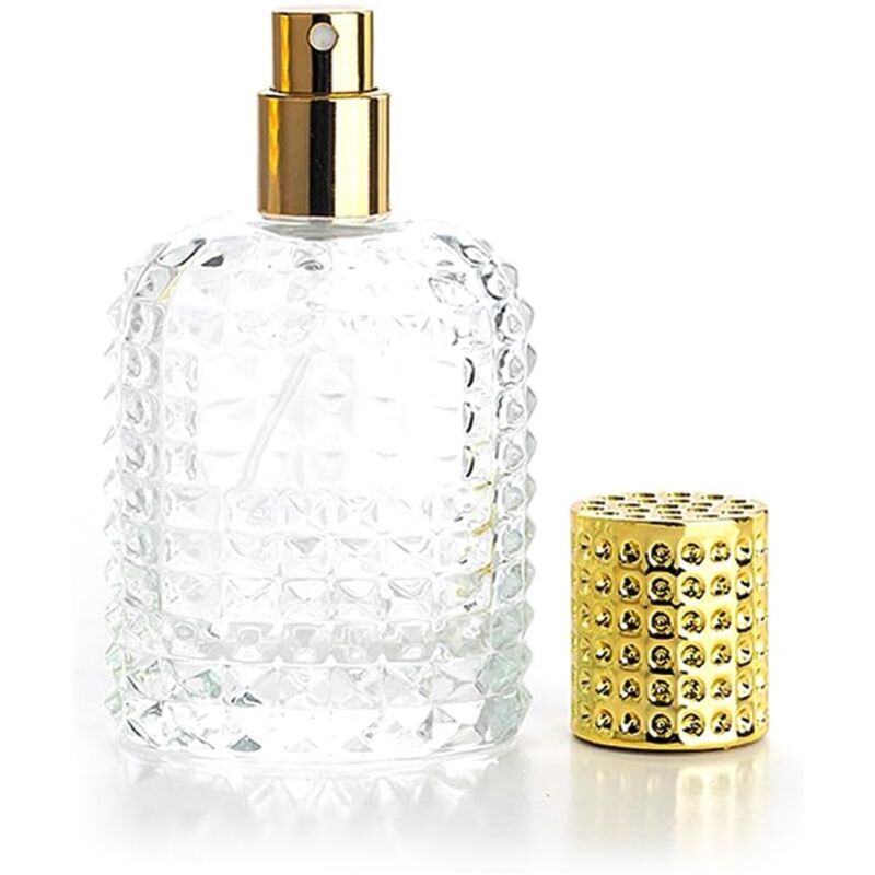 foto del prodotto sollbry flaconi spray vuoti e ricaricabili in vetro trasparente da 50 ml, flaconi di profumo ricaricabili, flaconi di profumo vuoti a nebbia fine
