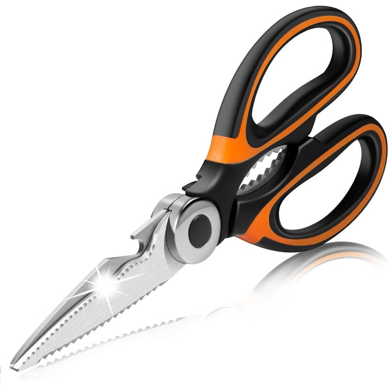 foto del prodotto sollbry forbici da cucina resistenti, forbici da cucina professionali multiuso in acciaio inossidabile con lama affilata e copertura per pollo,