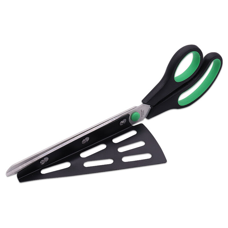 foto del prodotto sollbry forbici per pizza in acciaio inossidabile da 28 cm, forbici da cucina con pala per pizza staccabile, multifunzione non solo per la pizza 