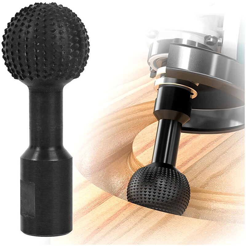 foto del prodotto sollbry fresa a testa sferica in acciaio ad alto tenore di carbonio per intaglio del legno, interfaccia da 14 mm per smerigliatrice angolare da