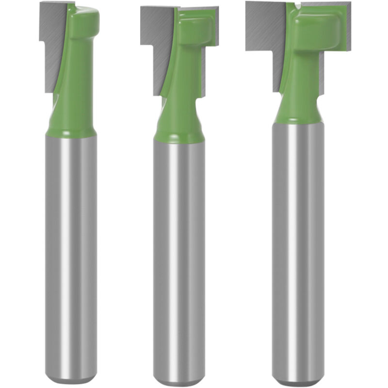 foto del prodotto sollbry frese per scanalature a t e guide a t con gambo da 6 mm, utensili da taglio professionali per la lavorazione del legno