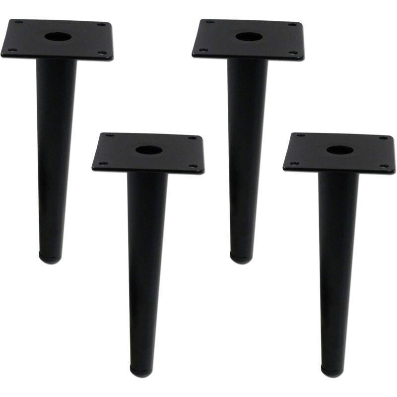 foto del prodotto sollbry gambe per mobili coniche rotonde resistenti per armadi, guardaroba, sedie, tavoli, gambe in metallo con viti di montaggio, altezza 20 cm,