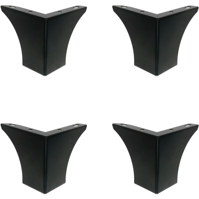 foto del prodotto sollbry gambe per mobili da cucina fai da te, 100 mm, gambe per tavolino, mobiletto, letto, divano, robuste gambe in metallo per scrivania e sedia,