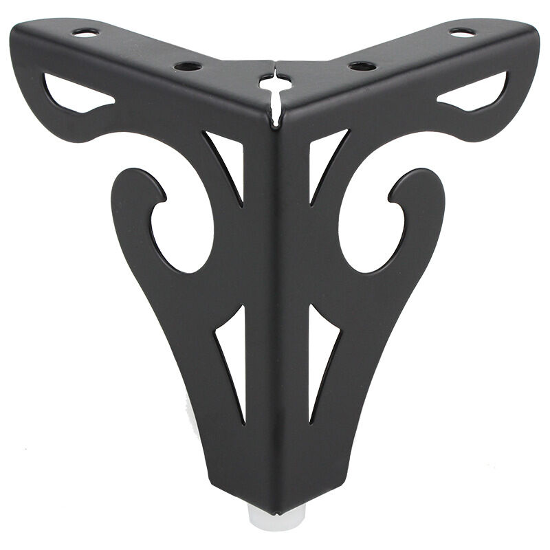 foto del prodotto sollbry gambe per mobili in metallo cavo da 10 cm, 4 pezzi, con viti, per divano, armadio, tavolo, letto colore nero 
