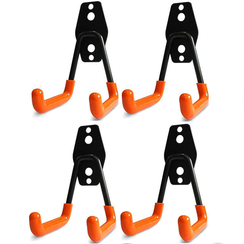 foto del prodotto sollbry ganci da garage, ganci per riporre oggetti in garage, ganci da parete in acciaio con rivestimento antiscivolo, supporto robusto, per