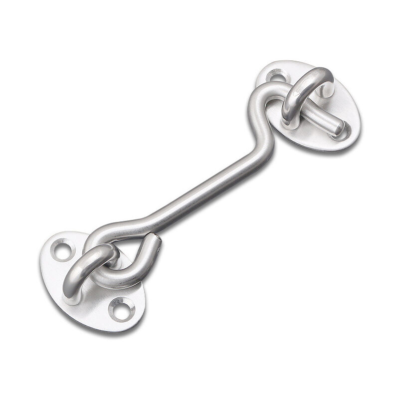foto del prodotto sollbry ganci per cabina, in acciaio inox, per capannoni, persiane, giardino, garage, ganci per finestre, argento, 154 cm