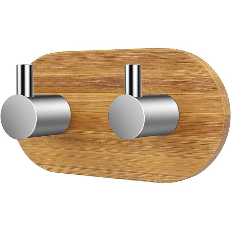 foto del prodotto sollbry gancio adesivo, ganci da parete per portasciugamani da bagno, ganci da cucina, ganci da camera da letto, gancio adesivo, bamb e acciaio