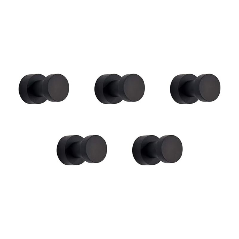 foto del prodotto sollbry gancio da parete, gancio per asciugamani per bagno, cucina, porta, mobile e ripostiglio, 5 confezioni nero 