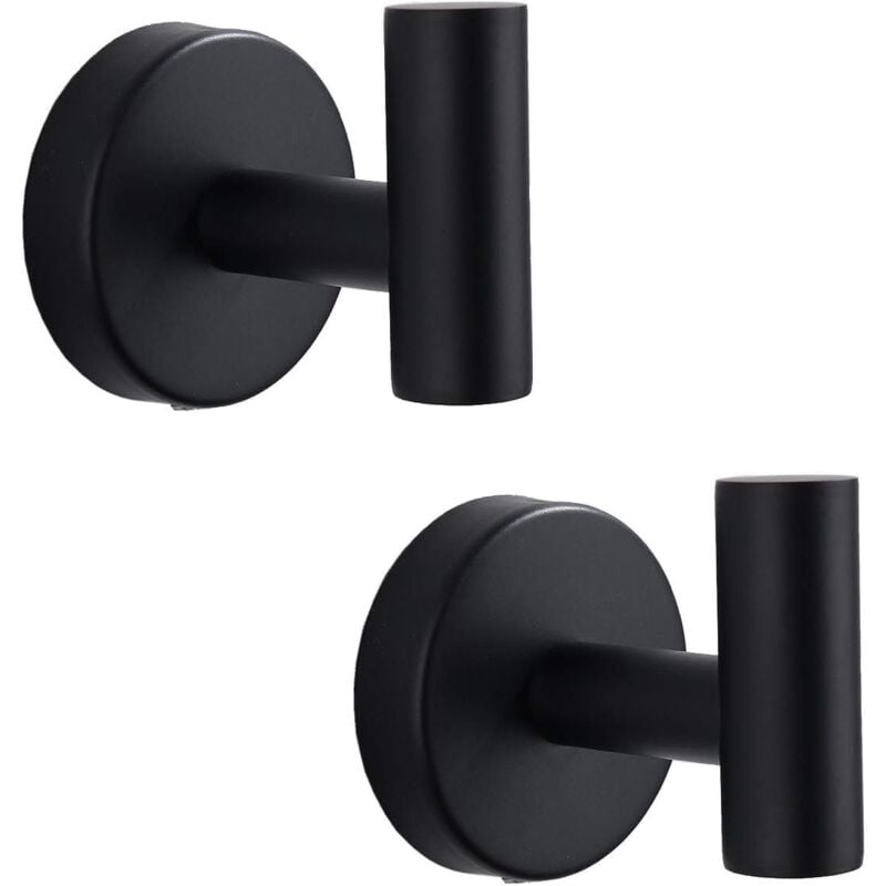 foto del prodotto sollbry gancio per asciugamani in acciaio inox sus 304, ganci per bagno e cucina, ganci per accappatoio, gancio multiuso da parete, nero opaco 2