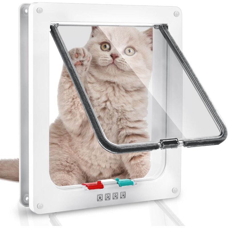 foto del prodotto sollbry gattaiola, gattaiola con 4 chiusure 28 25 5,5 cm per gatti e cani di piccola taglia con circonferenza 75 cm, facile da installare e