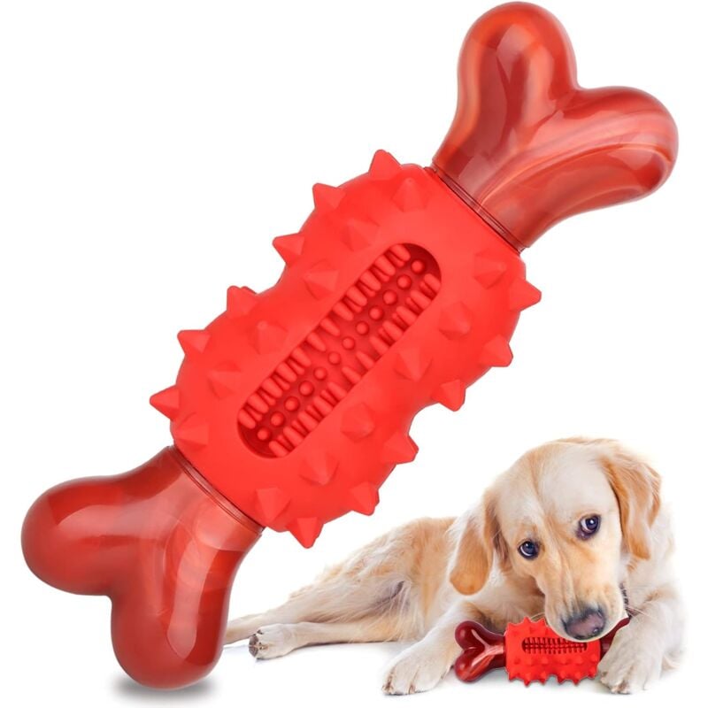 foto del prodotto sollbry giocattolo da masticare per cani aggressivi, giocattolo a forma di osso in nylon per cani di taglia grande, media e piccola, giocattoli