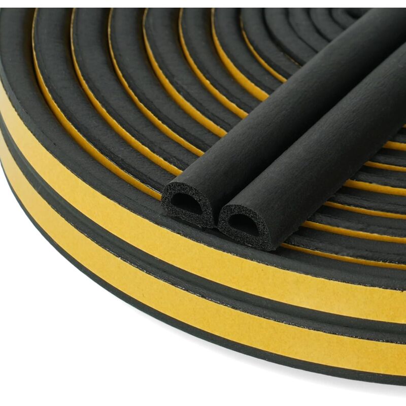 foto del prodotto sollbry guarnizione a d, guarnizione per porte e finestre, isolamento con forte aderenza, isolamento acustico, anticollisione e resistente alle