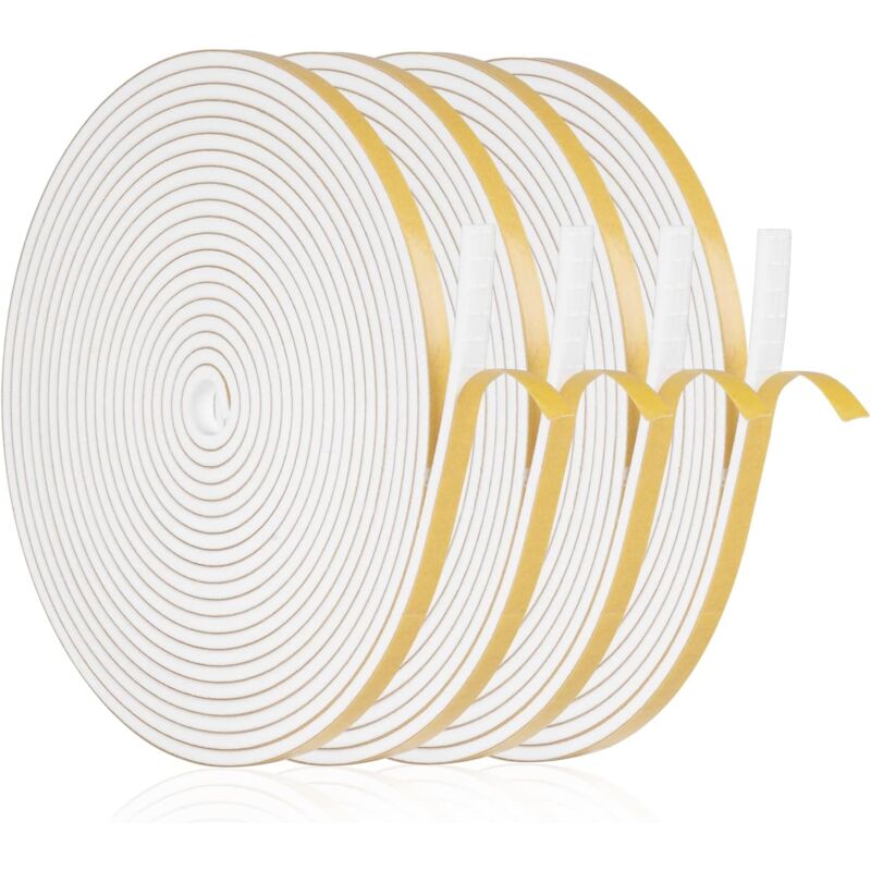 foto del prodotto sollbry guarnizione per finestra isolante anti freddo, 20 m, guarnizione per porta d ingresso, schiuma adesiva, 6 x 3 mm, striscia sigillante