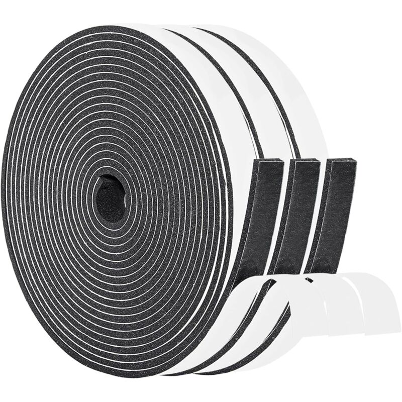 foto del prodotto sollbry guarnizione per porta, guarnizione per finestra, guarnizione antifreddo per porta d ingresso, 3 rotoli x 15 mm larghezza x 5 mm altezza 