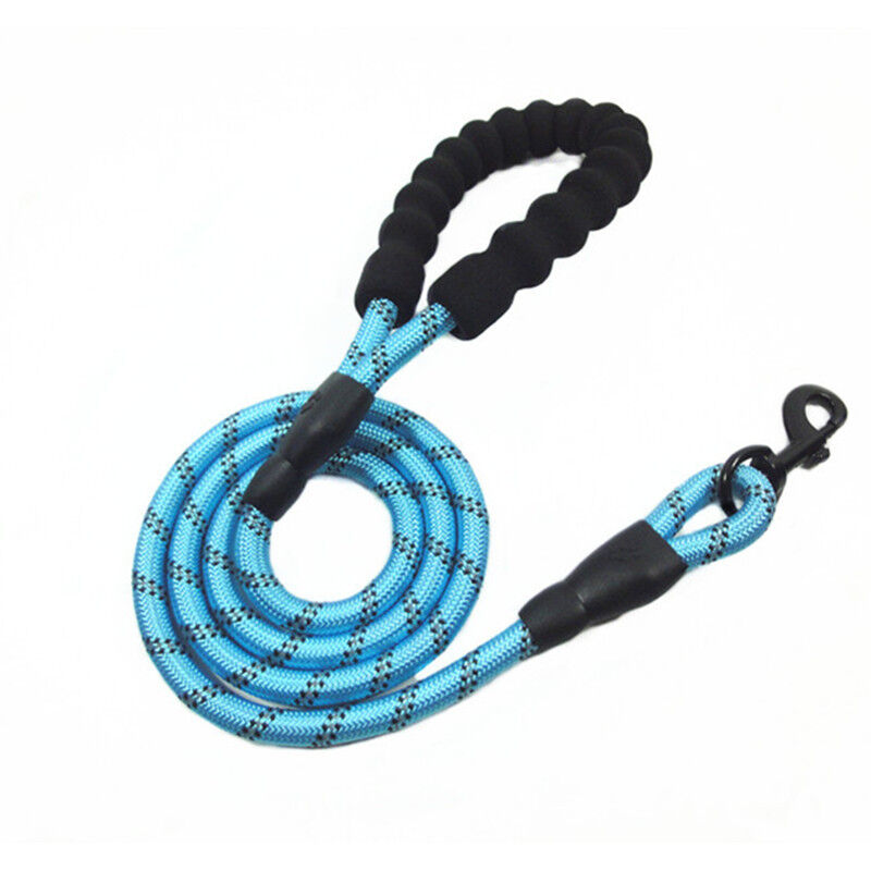 foto del prodotto sollbry guinzaglio per cani strong blue per cani di taglia grande e media guinzaglio in corda resistente e altamente riflettente con impugnatura