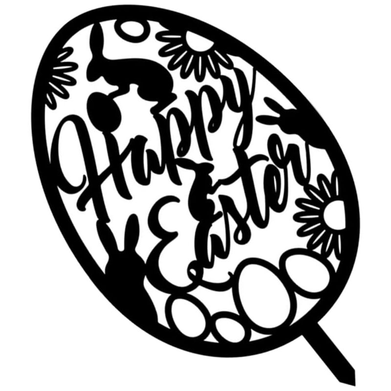foto del prodotto sollbry inserisci ciondolo a forma di uovo di pasqua, collezione di statue architettoniche, fissaggio a clip, decorazione per esterni, adesivo in