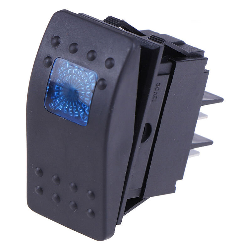 foto del prodotto sollbry interruttore a bilanciere illuminato per barca, 2 pezzi, 12 v 20 a, 4 pin, on off, con led blu, interruttore a pulsante per auto fuoristrada