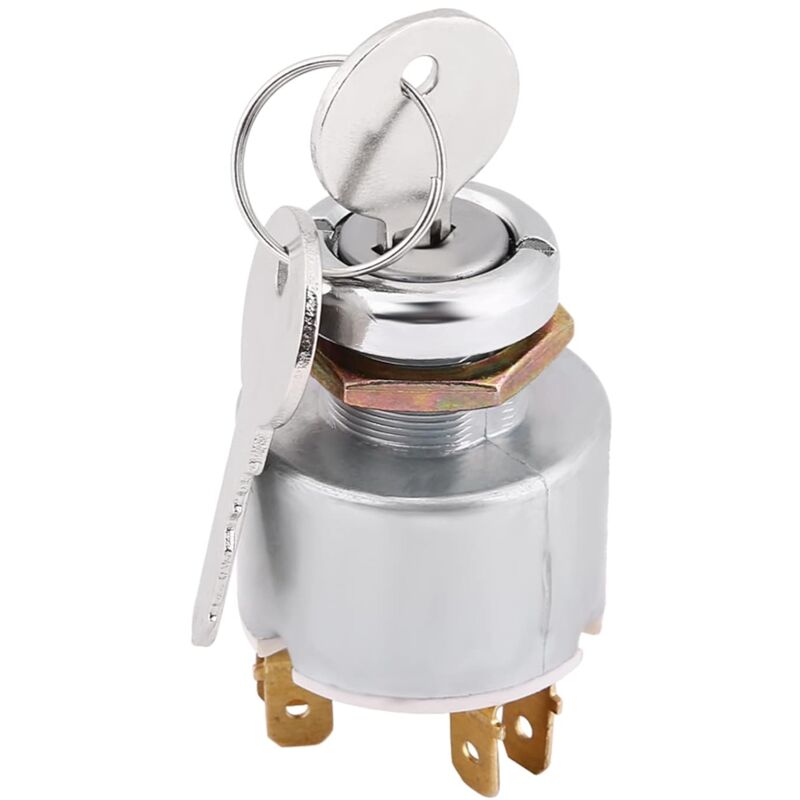 foto del prodotto sollbry interruttore di accensione 12v, interruttore di avviamento motore universale, interruttore a chiave, accessorio di ricambio, 3 posizioni on