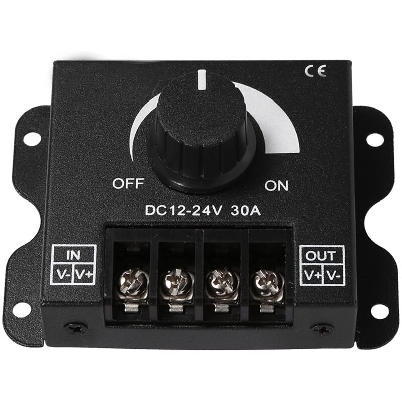 foto del prodotto sollbry interruttore dimmer per luci led da 12 v, controller dimmer led, funzionamento manuale, 12 v 24 v, 30 a, controllo della luminosit e della
