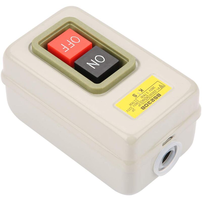 foto del prodotto sollbry interruttore trifase 25a interruttore trifase interruttore in plastica interruttore a pulsante autobloccante 3p on off ac 380v 3,7kw bs230b