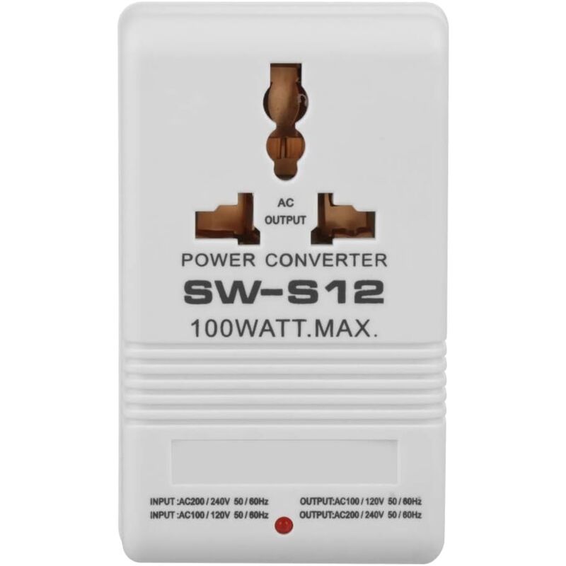 foto del prodotto sollbry inverter di potenza da 100 w, adattatore da viaggio, trasformatore, convertitore di tensione step up e step down ac 110 v 120 v a 220 v 240