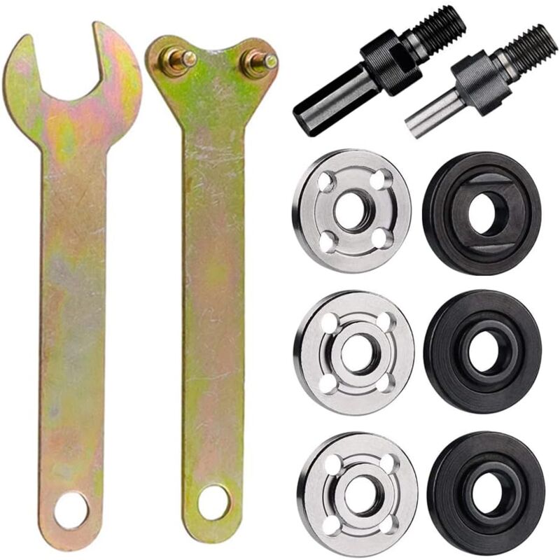 foto del prodotto sollbry kit convertitore da trapano elettrico a smerigliatrice angolare, biella di conversione da trapano manuale da 6 mm e 10 mm con chiave, set